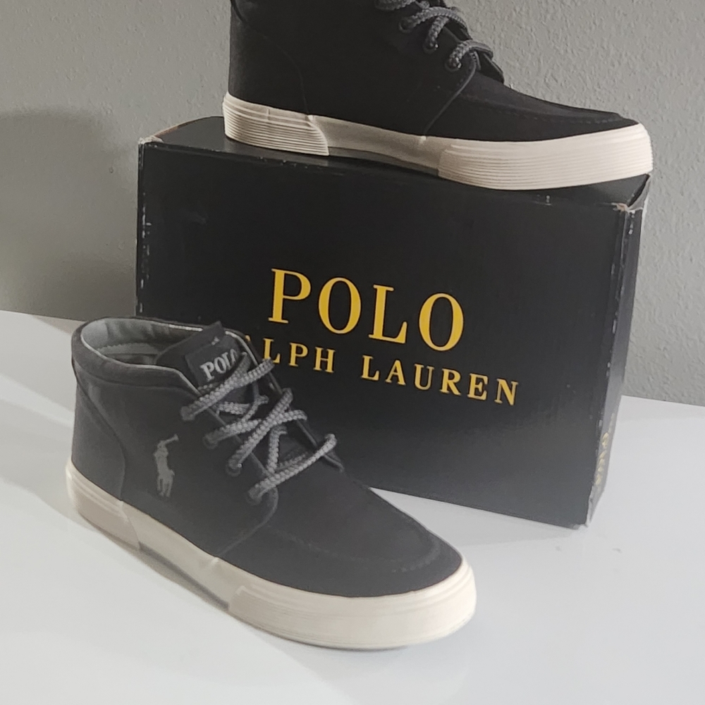 Ralph Lauren Polo Frederico men's sneaker size 8.5D in blue and gray